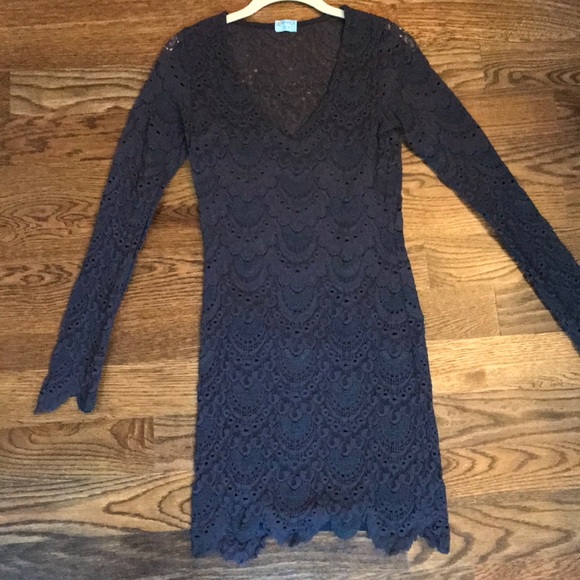 Nightcap Long Sleeve Lace Minidress - Picture 2 of 3